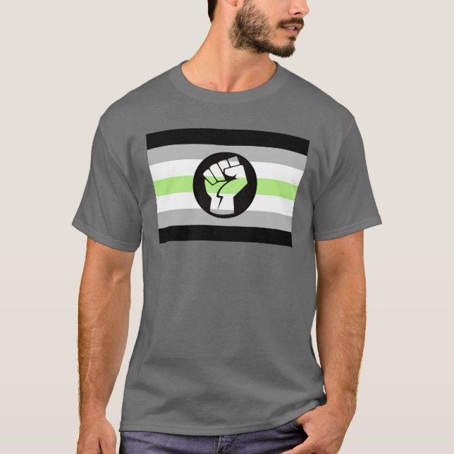 Agender Pride Motstånd T-Shirt (Framsida)