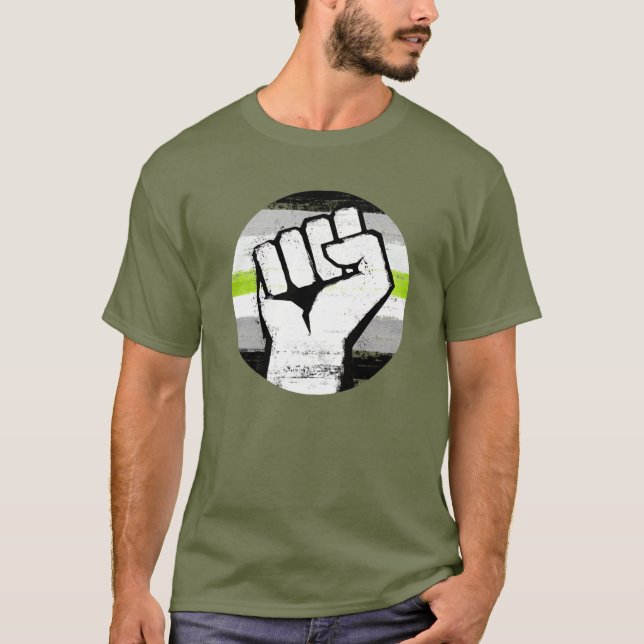 Agender Pride Näve T-Shirt (Framsida)