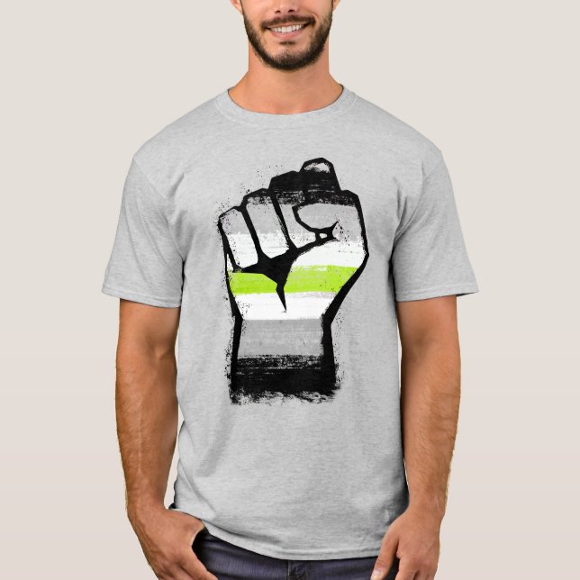 Agender Pride Näve T-Shirt (Framsida)