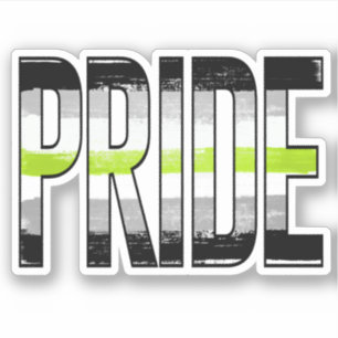 Agender Pride Ord Klistermärken