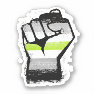 Agender Protest Fist Klistermärken