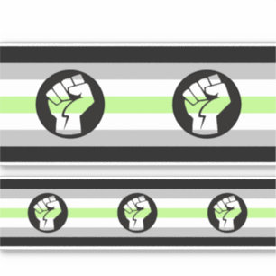 Agender-protestflagga Klistermärken