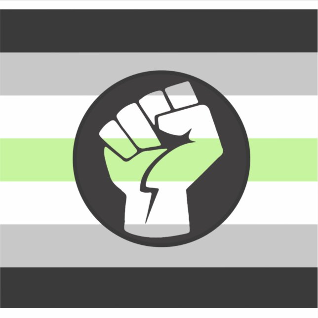 Agender-protestflagga Klistermärken (Framsida)