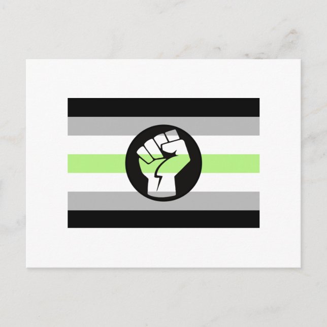 Agender-protestflagga Vykort (Framsida)
