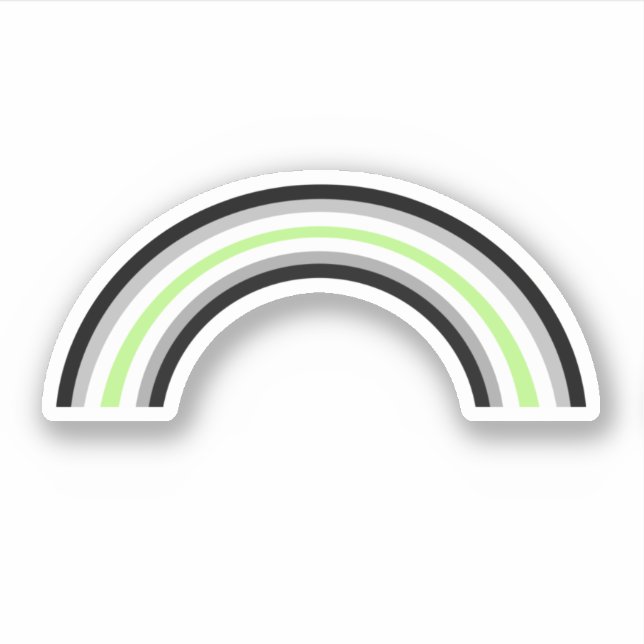 Agender Rainbow Klistermärken (Framsida)