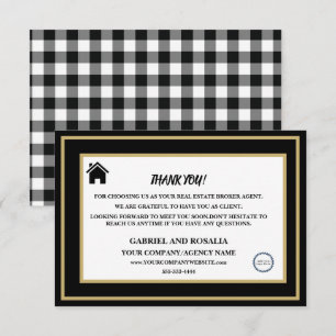  Agent-kund för Black & White Real Gods Broker  Tack Kort