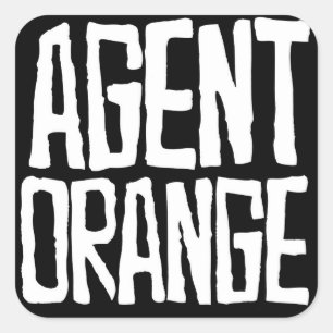 Agent Orange "Thrashed" Logotyp Stickers Skate Pun Fyrkantigt Klistermärke