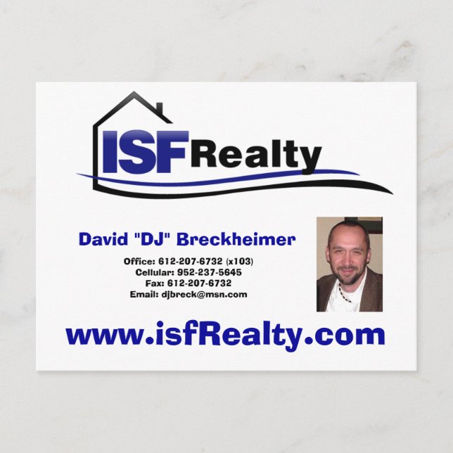 Agent-postkort (redigera och anpassa ditt eget) vykort (Framsida)