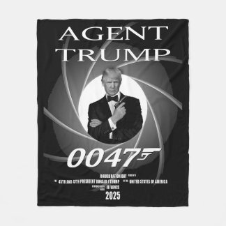 Agent president Donald Trump Invigningsdag 47 Fleecefilt