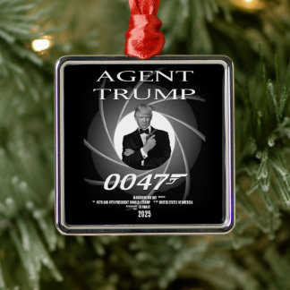 Agent president Donald Trump Invigningsdag 47 Julgransprydnad Metall