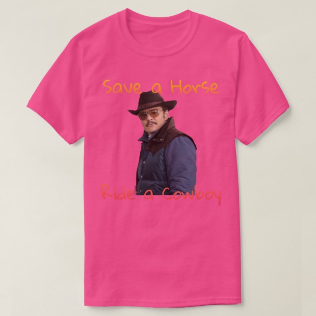 Agent rädda en häst Ride a cowboyen T Shirt (Design framsida)