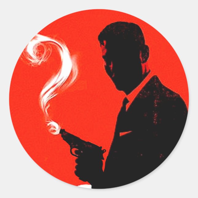 Agent Secret Runt Klistermärke (Framsida)