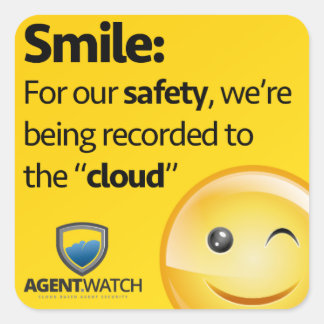 Agent Watch Sticker Fyrkantigt Klistermärke