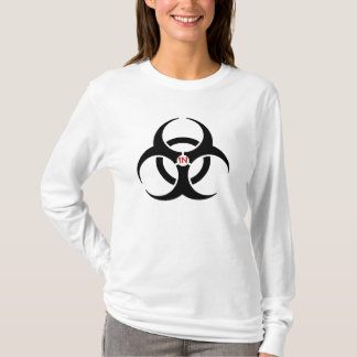 Agenter i röda Biohazarddamer AA Hoody långa Sleev Tee Shirt