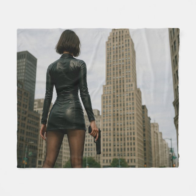 Agentin Black Poster Fleecefilt (Framsidan (Horisontell))