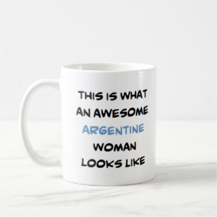 Agentinsk kvinna, fantastisk kaffe mugg