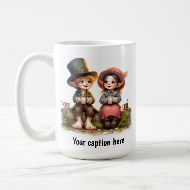 Agentliga unga Munchkins i Vintage Clothes Kaffemugg (Vänster)