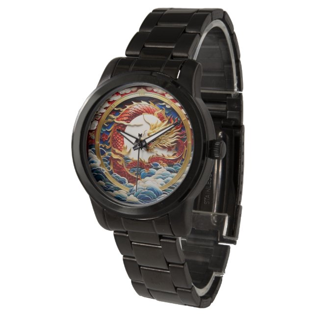 Agenturandning drakar artificiell intelligens armbandsur (Vinklad)