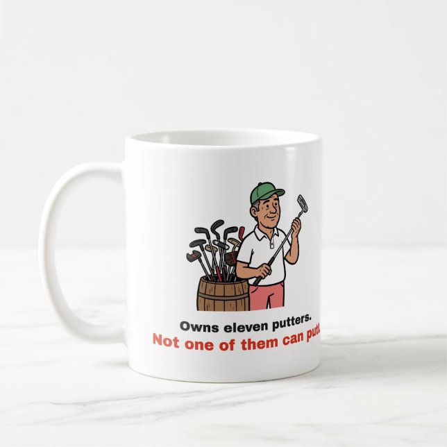 Äger Elva Putters: Rolig Golfmugg Kaffemugg (Skapare uppladdad)
