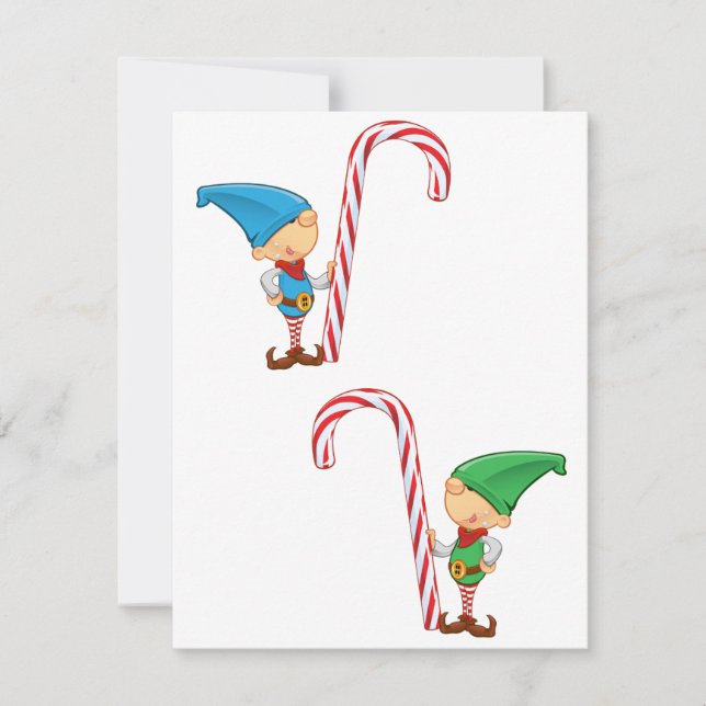 Äger med Candy cane-inbjudningar Inbjudningar (Framsida)