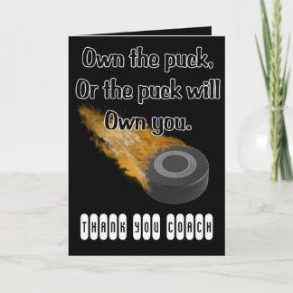 Äger Puck Card Tack Kort