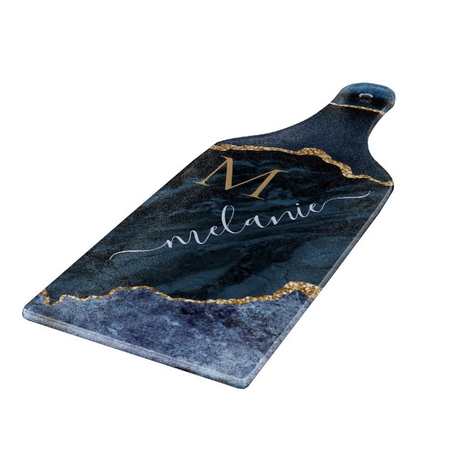 Agera Blue Guld Marble Personlig Clearboard Board (Hörn)