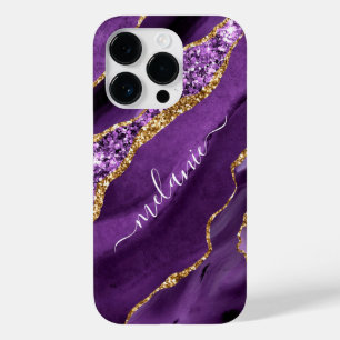 Agera Lila Guld Glitter Ditt namn iphone case