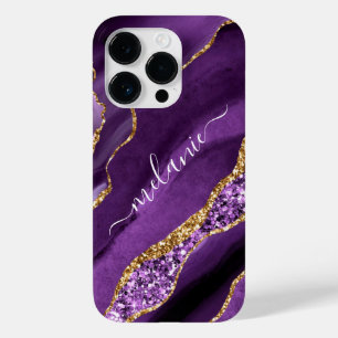 Agera Lila Guld Glitter iphone case