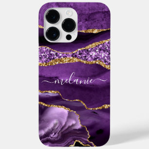 Agera Lila Guld Marble Custom Name iphone case