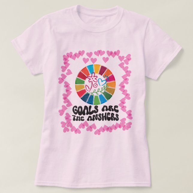 Agera lokalt, Tänka globalt: hållbarhetsmål T Shirt (Design framsida)