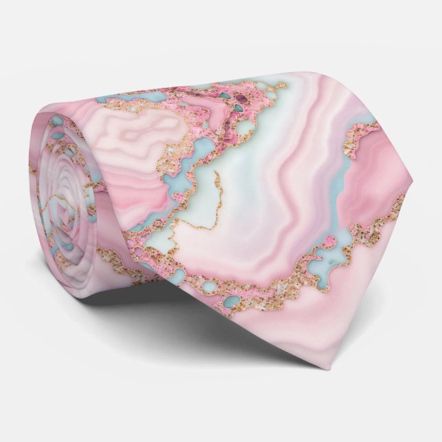 Agera marble Modern Blue Rosa Guld Collection Slips (Rullad)