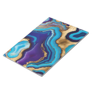 Agera marble Modern design i Lila Guld Blue Anteckningsblock
