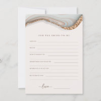 Agera marble stone Bride to be Advice Card