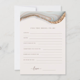 Agera marble stone Bride to be Advice Card Tack Kort