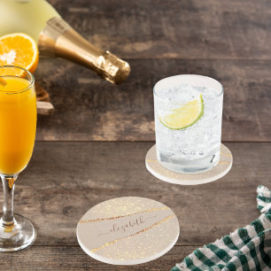 Agera marble stone glitter ro namn underlägg