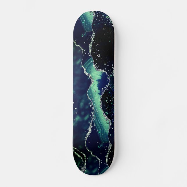 Agera Mörk grönt Mint Navy Blue Skateboard (Framsida)