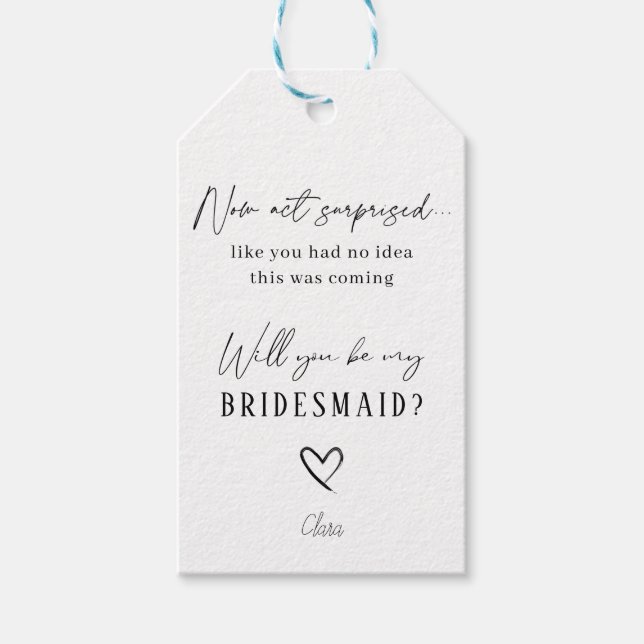 Agera överraskande Brudens sida Frieri nu Presentetikett (Framsidan)