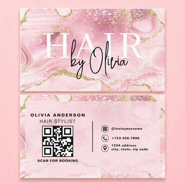 Agera QR-kod - Stylist Modern typografi Visitkort (Skapare uppladdad)