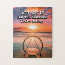 Agera som om Recovery Slogan Sunrise