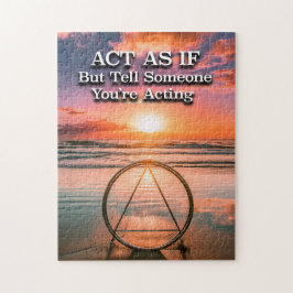 Agera som om Recovery Slogan Sunrise Pussel