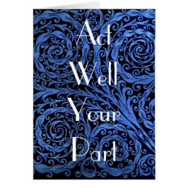 Agera väl din del hälsningskort