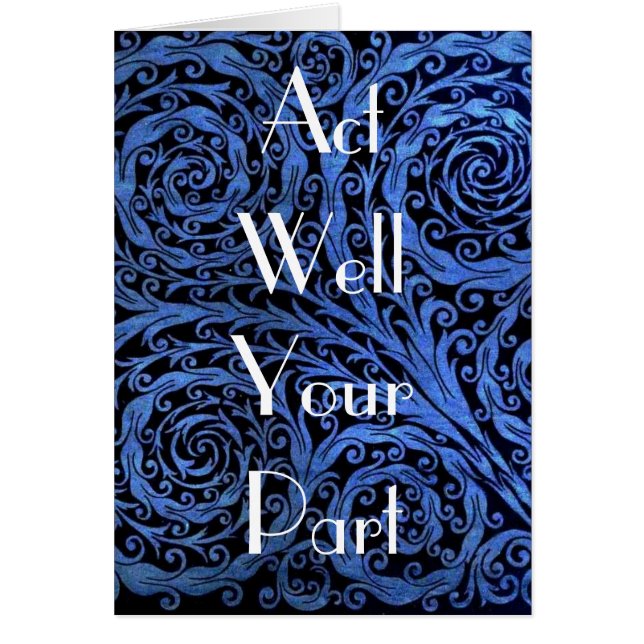 Agera väl din del hälsningskort (Framsidan)