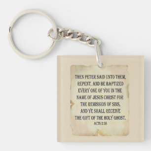 Agerar 2:38 Keychain för Apostolic bibelBelievers