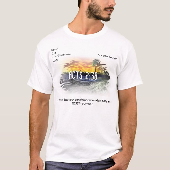 Agerar 2:38Reboot ifrågasätter T-shirt (Framsida)