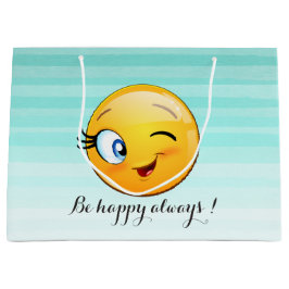 Agervärd Winking Emoji Ansikte-be lycklig alltid