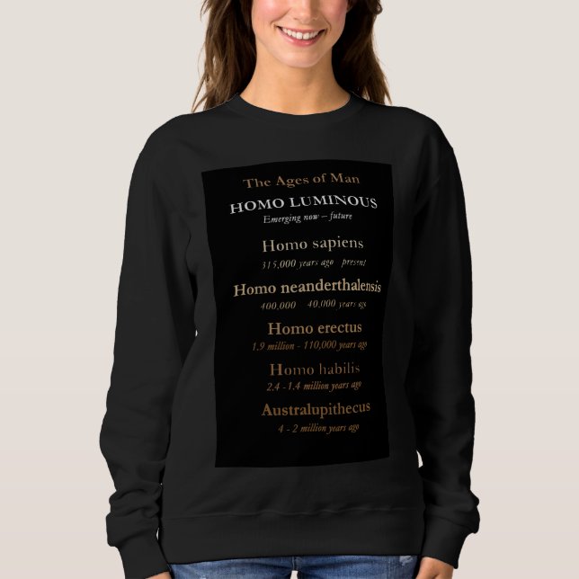 Ages Of Man Womens Sweatshirt T Shirt (Framsida)