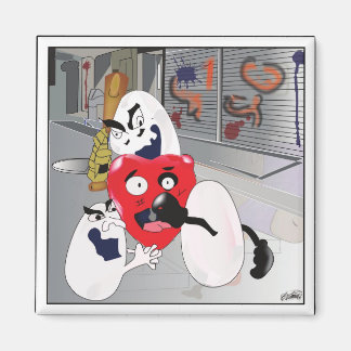 "Ägg är dåliga för ditt hjärta" - kylmagnet Magnet