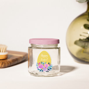 Ägg av blommigt orange av glad påsk, rustisk  klistermärken