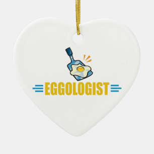 Ägg av fruktkött julgransprydnad keramik