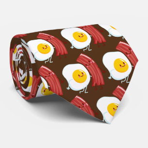 Ägg av tecknad, bacon tiled mönster slips